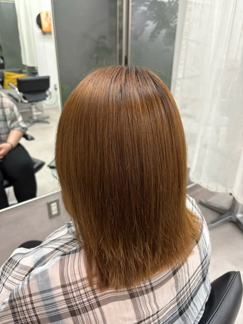 ミディアム 縮毛矯正 冨高 桃花のヘアスタイル