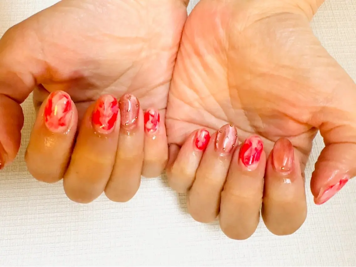 ネイル 大理石ネイル(マーブル) ハンドネイル nailsalon Jennyのネイルデザイン