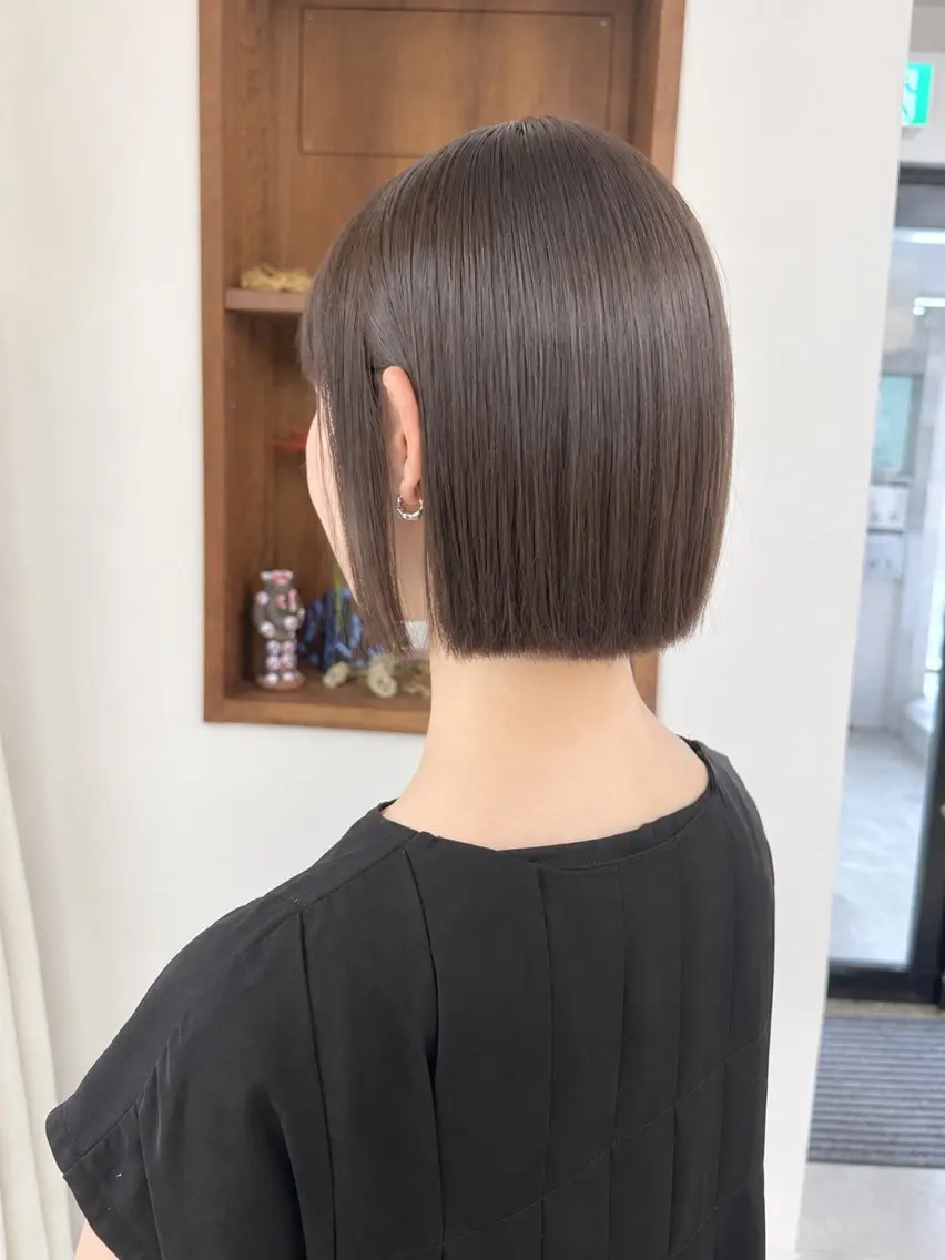 ショート 切りっぱなしボブ ボブ カット まなみ/ PORT SALONのヘアスタイル