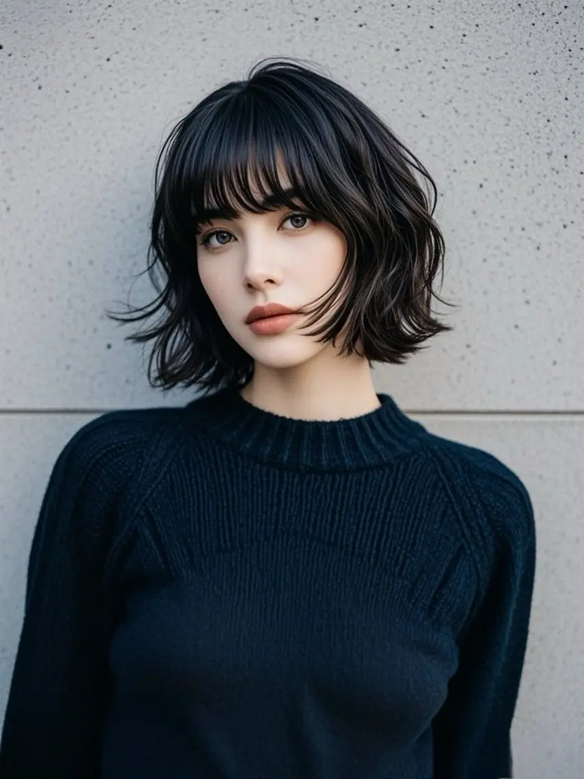 ミディアム ショートボブ ミディアムレイヤー ミディアムパーマ アッシュ ボブ カット ヘアカラー ウルフカット 811 大阪梅田 ウルフのヘアスタイル