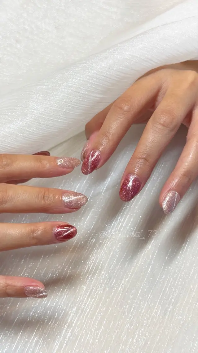 ネイル マグネットネイル ハンドネイル Kapilina🌺 MOMOのネイルデザイン