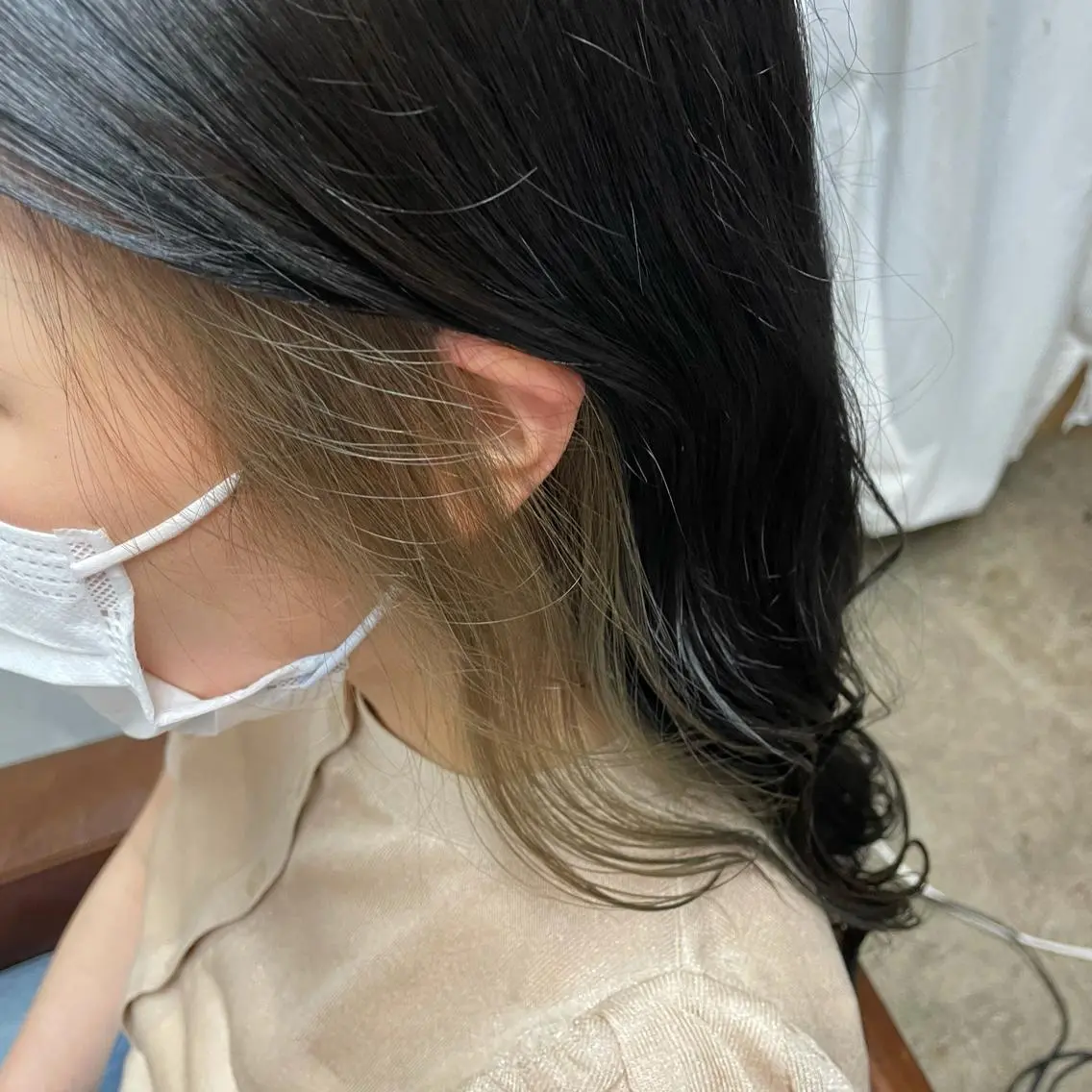 ロング カラー 北川 智海のヘアスタイル