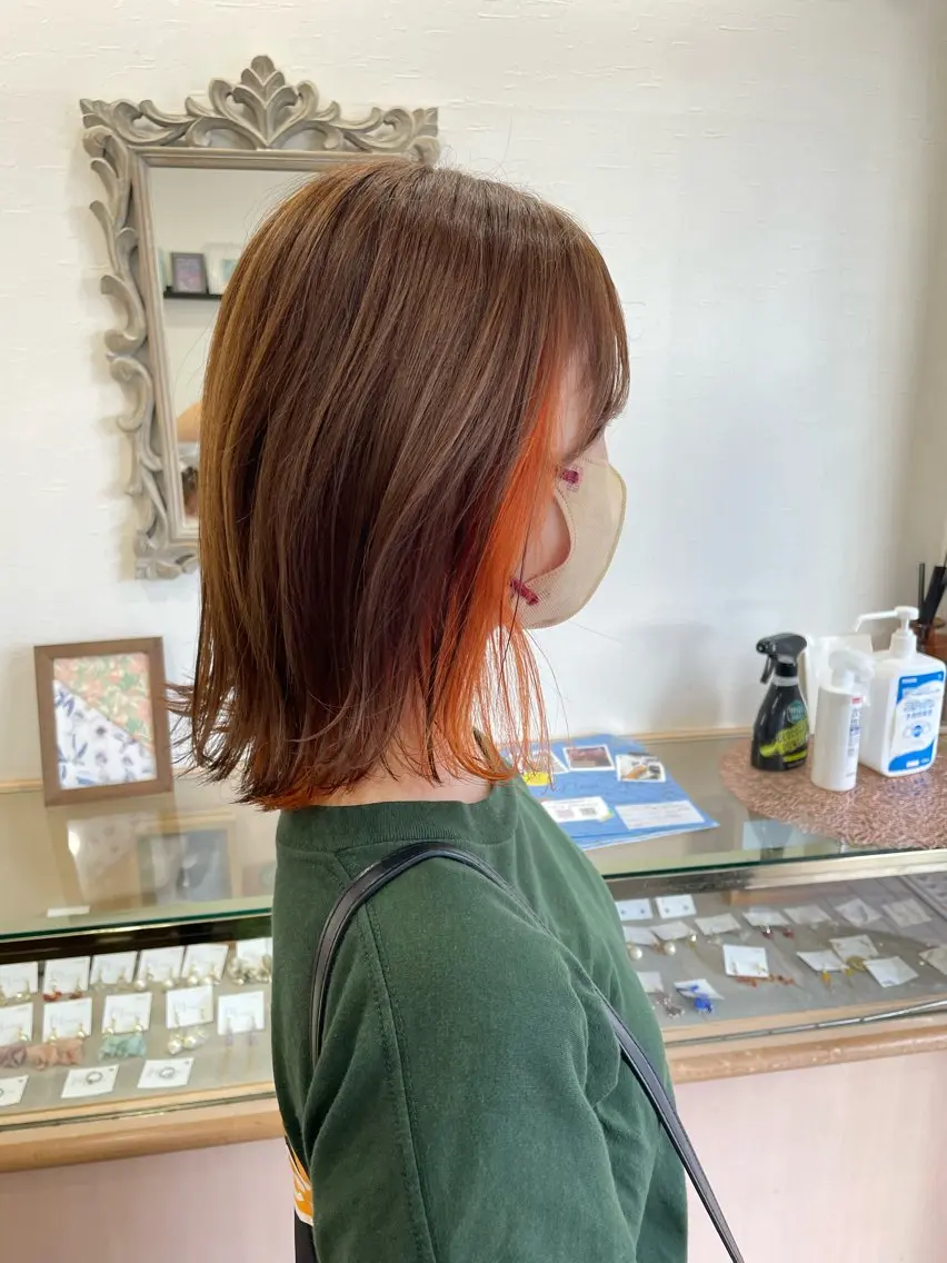 ミディアム カラー ヘアアレンジ ベージュカラー HairMake 3 🐬NANAMIのヘアスタイル