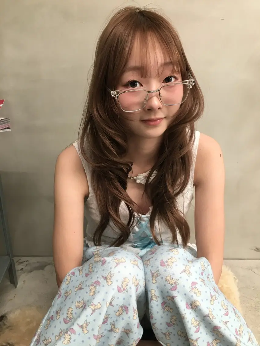 ロング ヘアカラー fev Rionのヘアスタイル