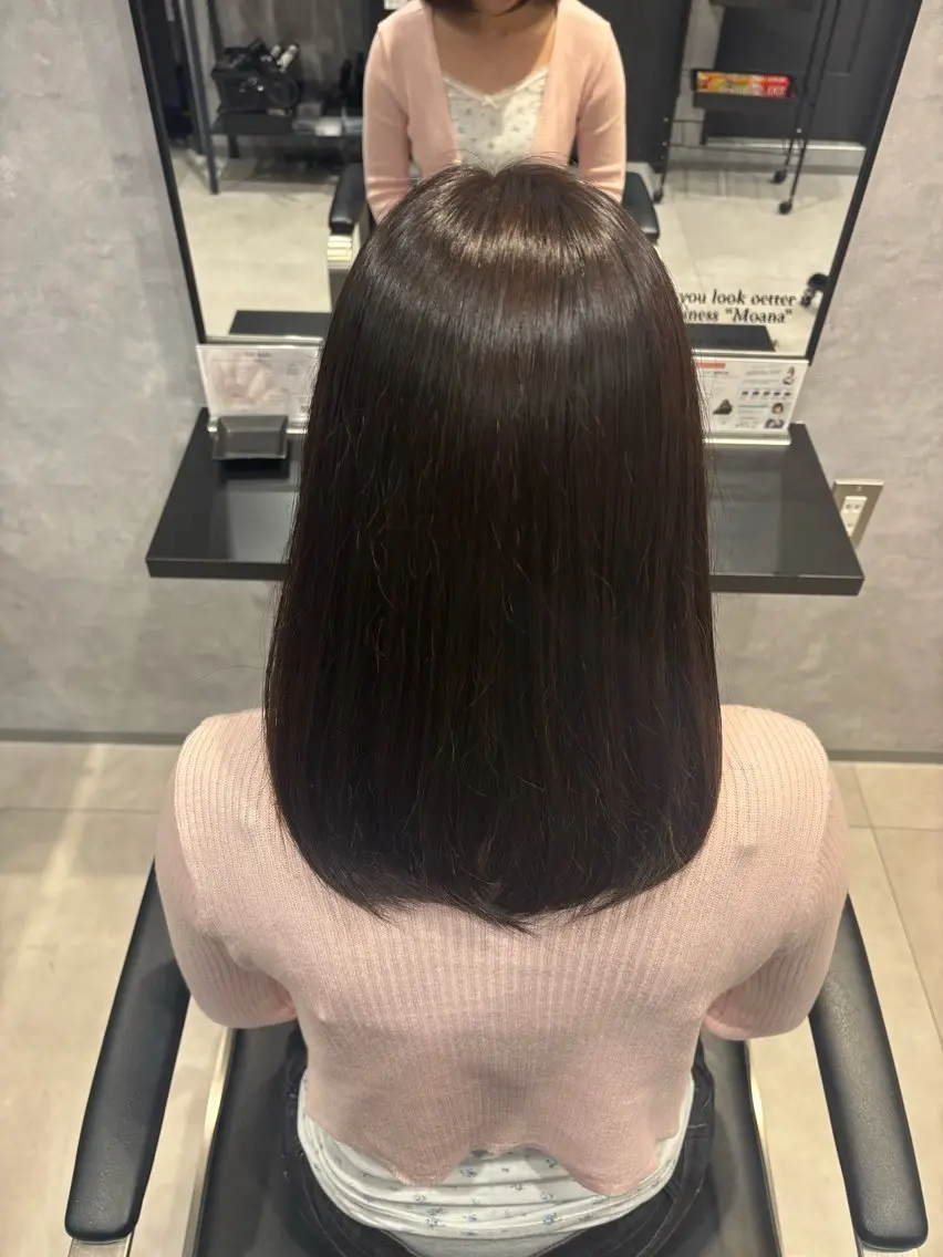 ミディアム カラー ブラウンカラー ココアブラウン 長橋 ももかのヘアスタイル