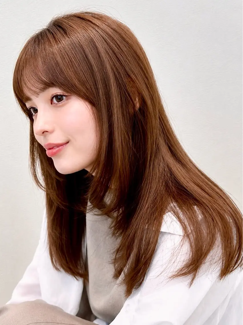 ロング カラー パーマ kazuki【顔周り ×レイヤーカット】のヘアスタイル