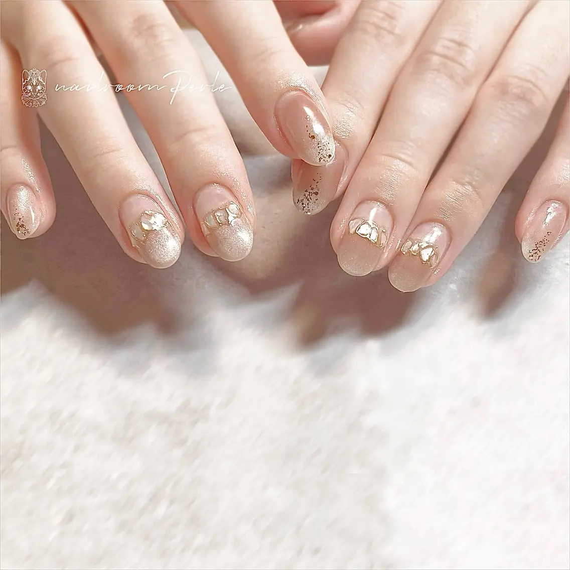 ネイル シンプルネイル ハンドネイル nail room Perleのネイルデザイン