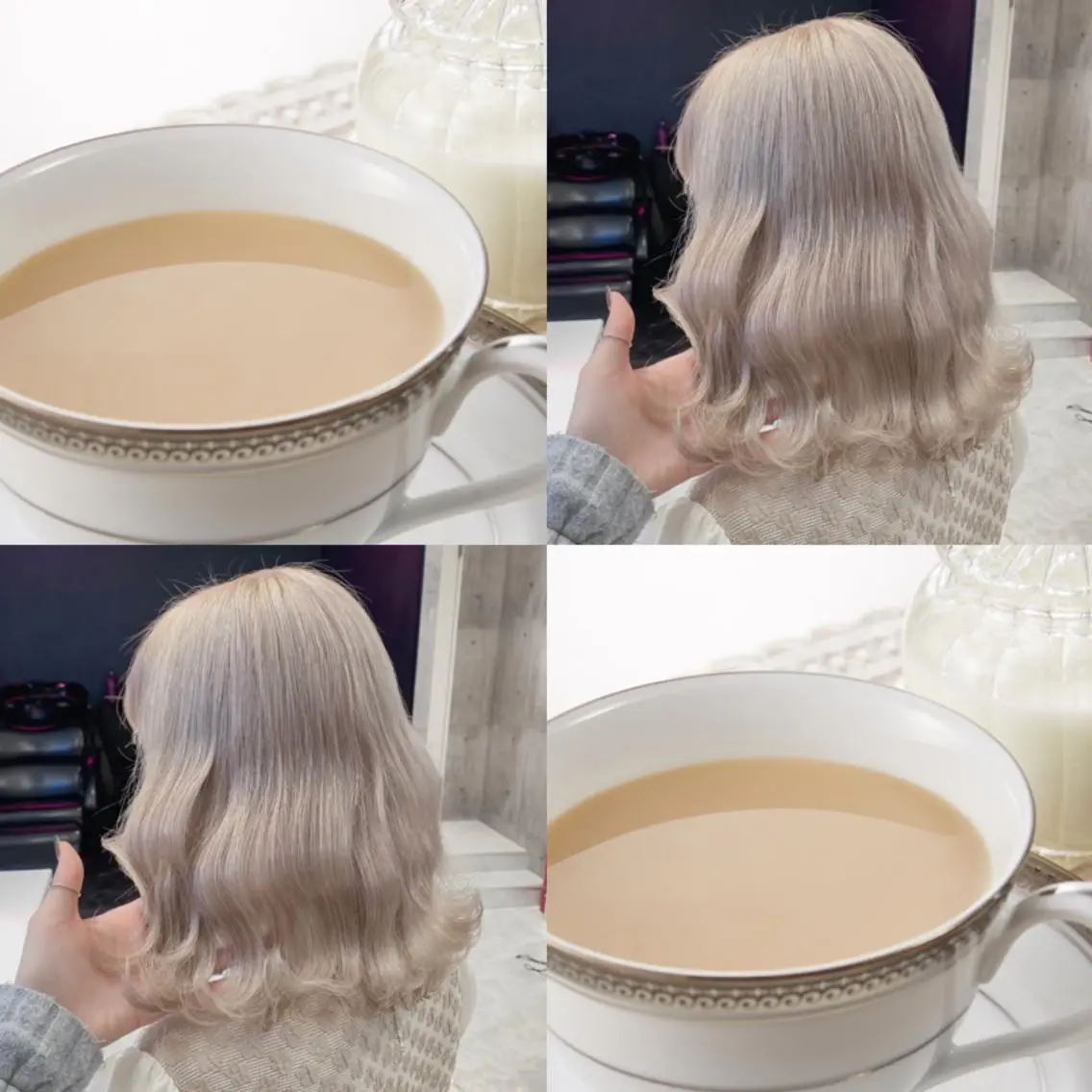 セミロング カラー シールエクステ アクアカラー ブリーチ ケアブリーチ ダブルカラー メンズ特化🔥 渡邉愛斗のヘアスタイル