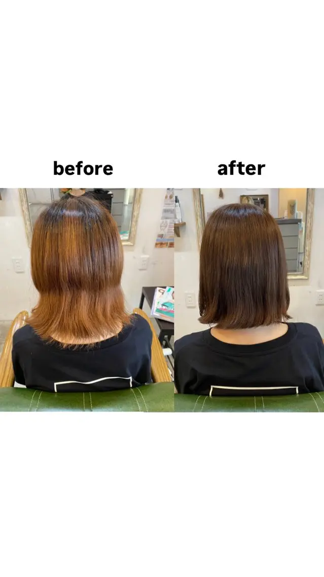 ミディアム カラー 伊橋 沙里のヘアスタイル
