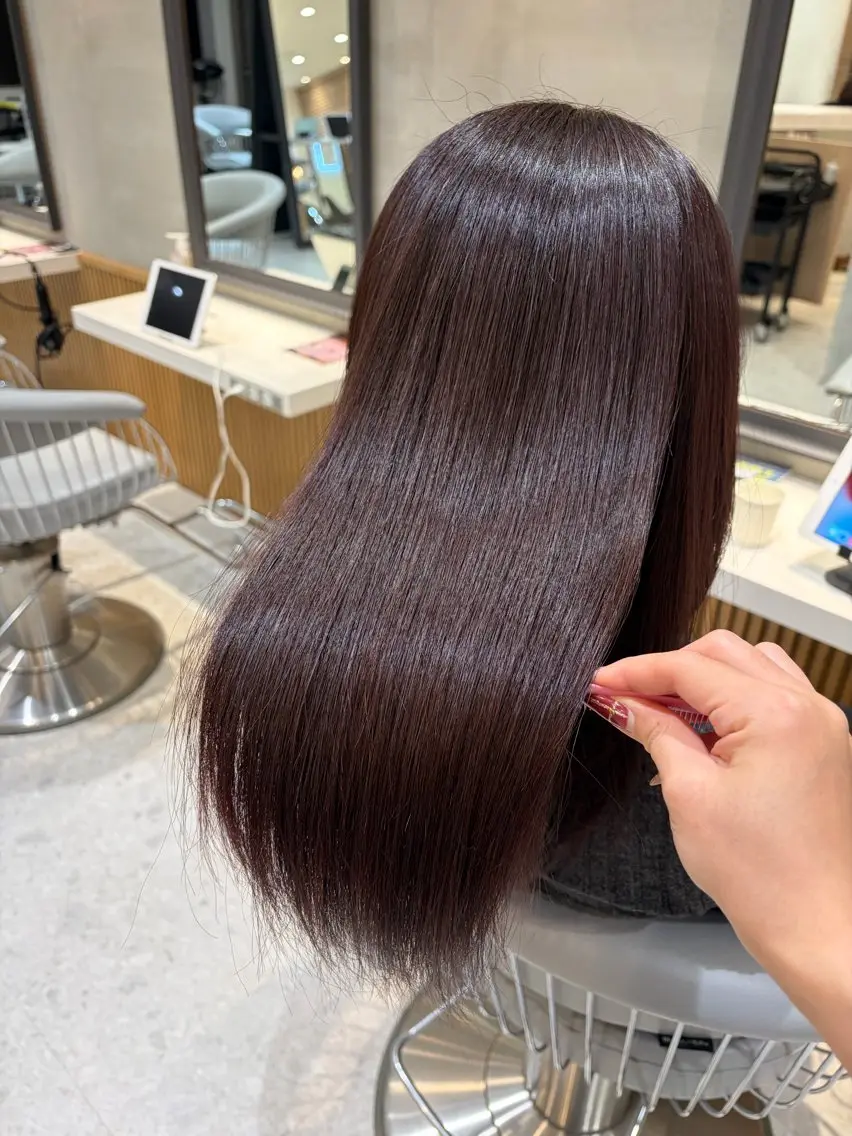 ミディアム カラー トリートメント ヘアセット/レイヤー 縮毛矯正/はるか🎀のヘアスタイル