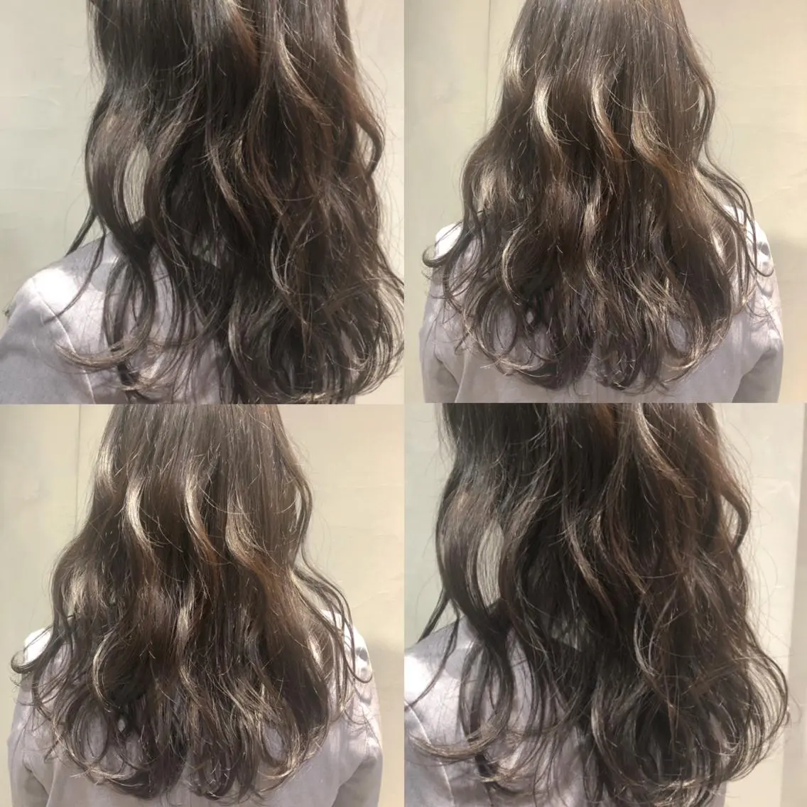 セミロング カラー ダークグレー ダークグレージュ グレージュ カジュアルを女っぽく 𝗮𝘆𝗮𝗰𝗼のヘアスタイル