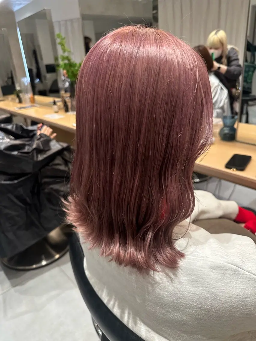 ロング カラー ヘアアレンジ ヘアカラー トリートメント オリーブ透明感カラー 表参道/MIKUのヘアスタイル