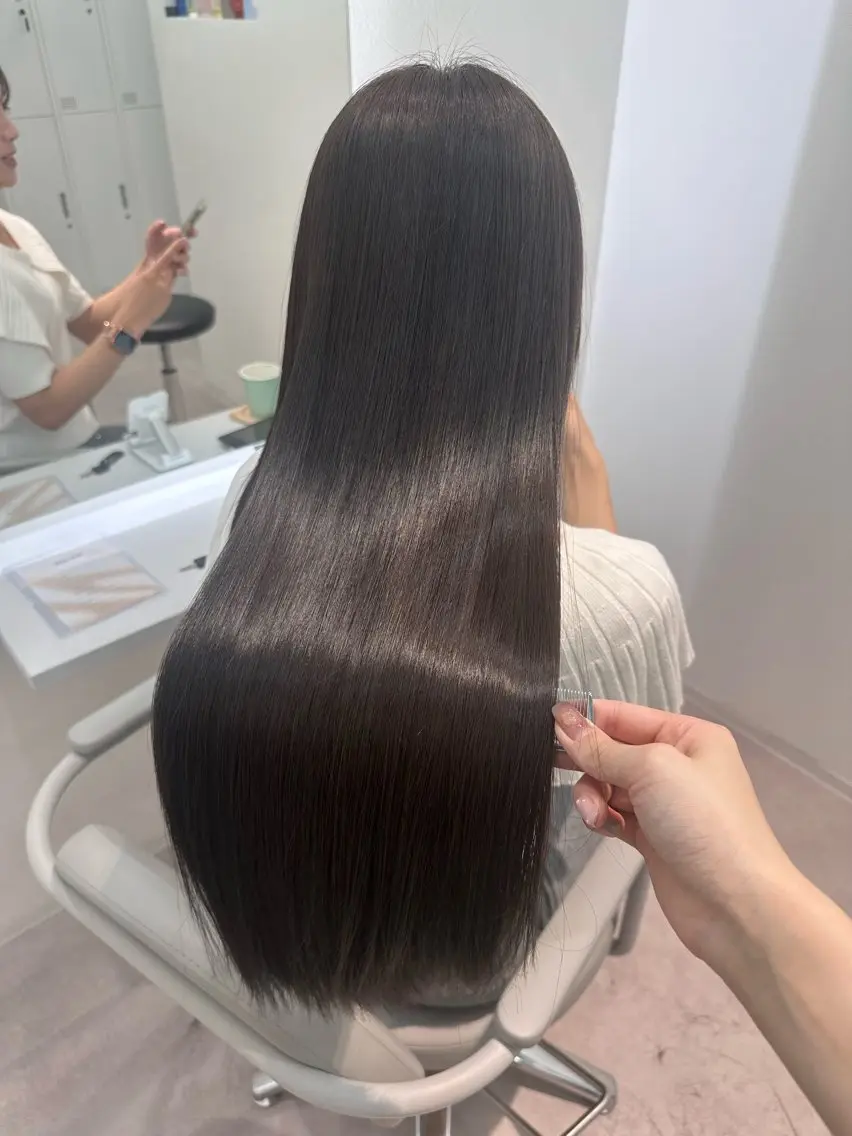 ロング 髪質改善 トリートメント 縮毛矯正 トリートメント 桃香🍑/縮毛矯正 /ダブルカラーのヘアスタイル