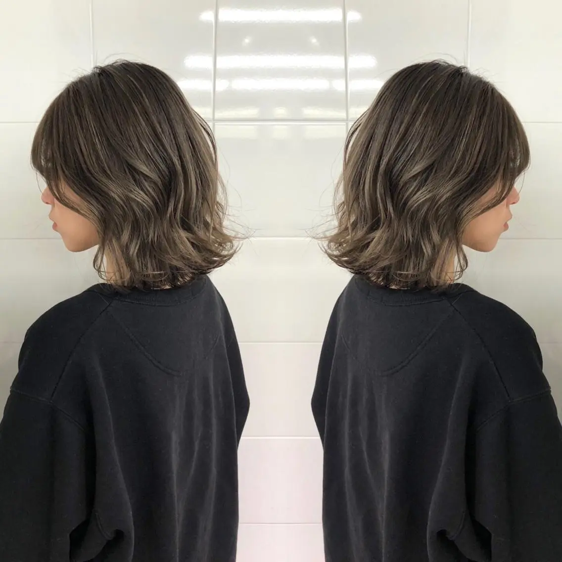 ミディアム カラー 🌈プルエクステ& ハイトーン🌈関飛鳥のヘアスタイル