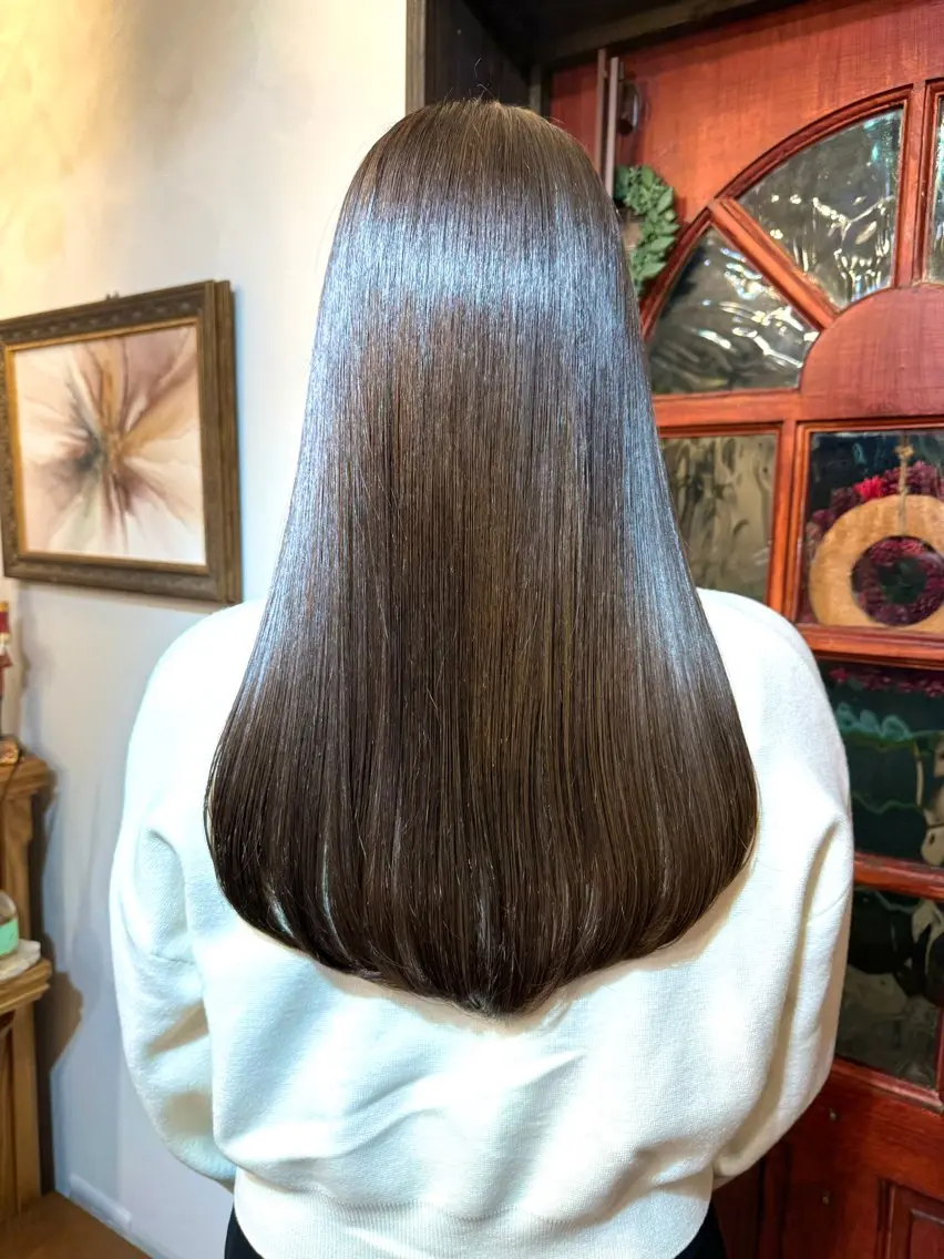 ロング カット 縮毛矯正 トリートメント 伏田 遼馬のヘアスタイル