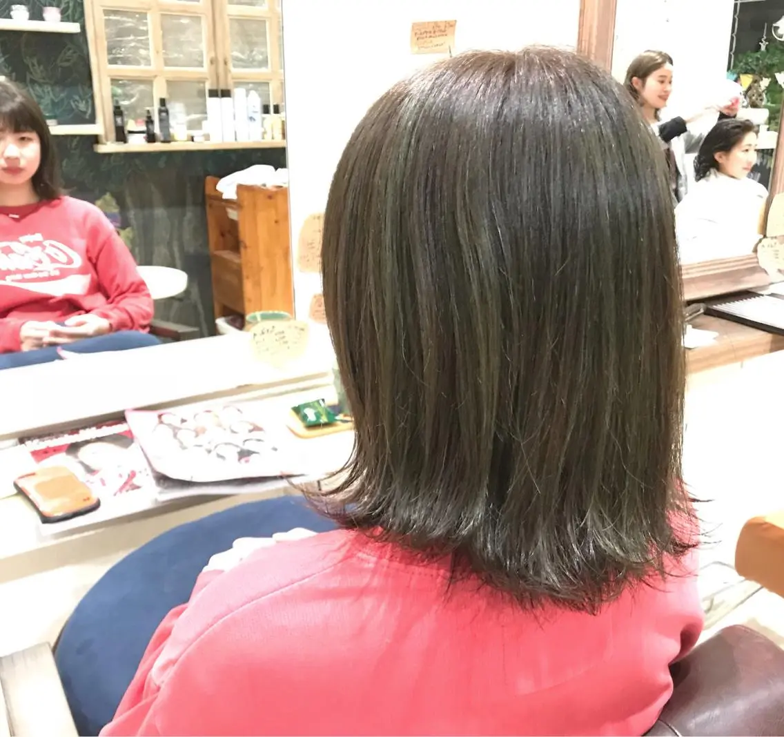 ミディアム カラー グレージュ メンズ指名多数!! 田島史也のヘアスタイル