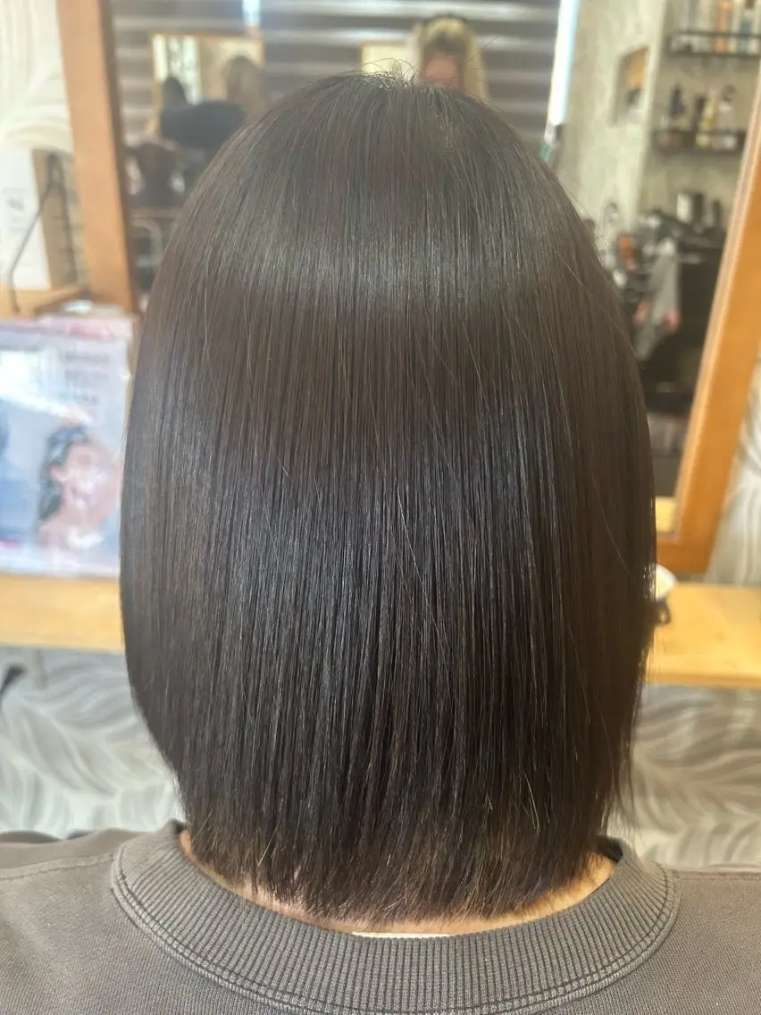 ミディアム 縮毛矯正 きむら はるみのヘアスタイル