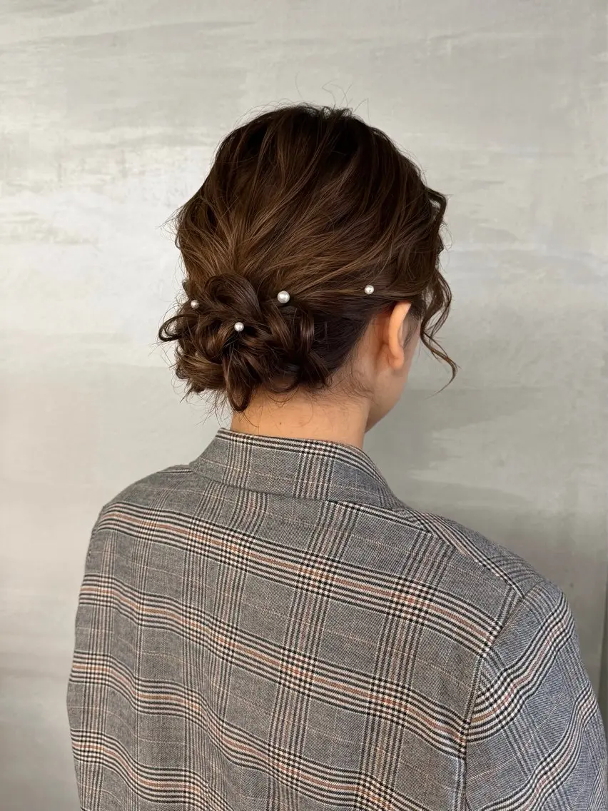 ミディアム ヘアアレンジ 結婚式・ブライダル いとう まいこのヘアスタイル