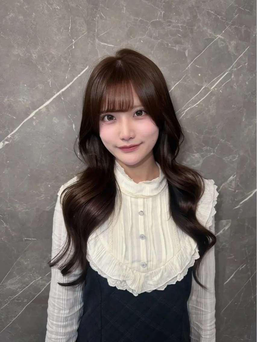 ロング カラー カット ヘアカラー caho/大阪梅田 韓国ヘア♡のヘアスタイル