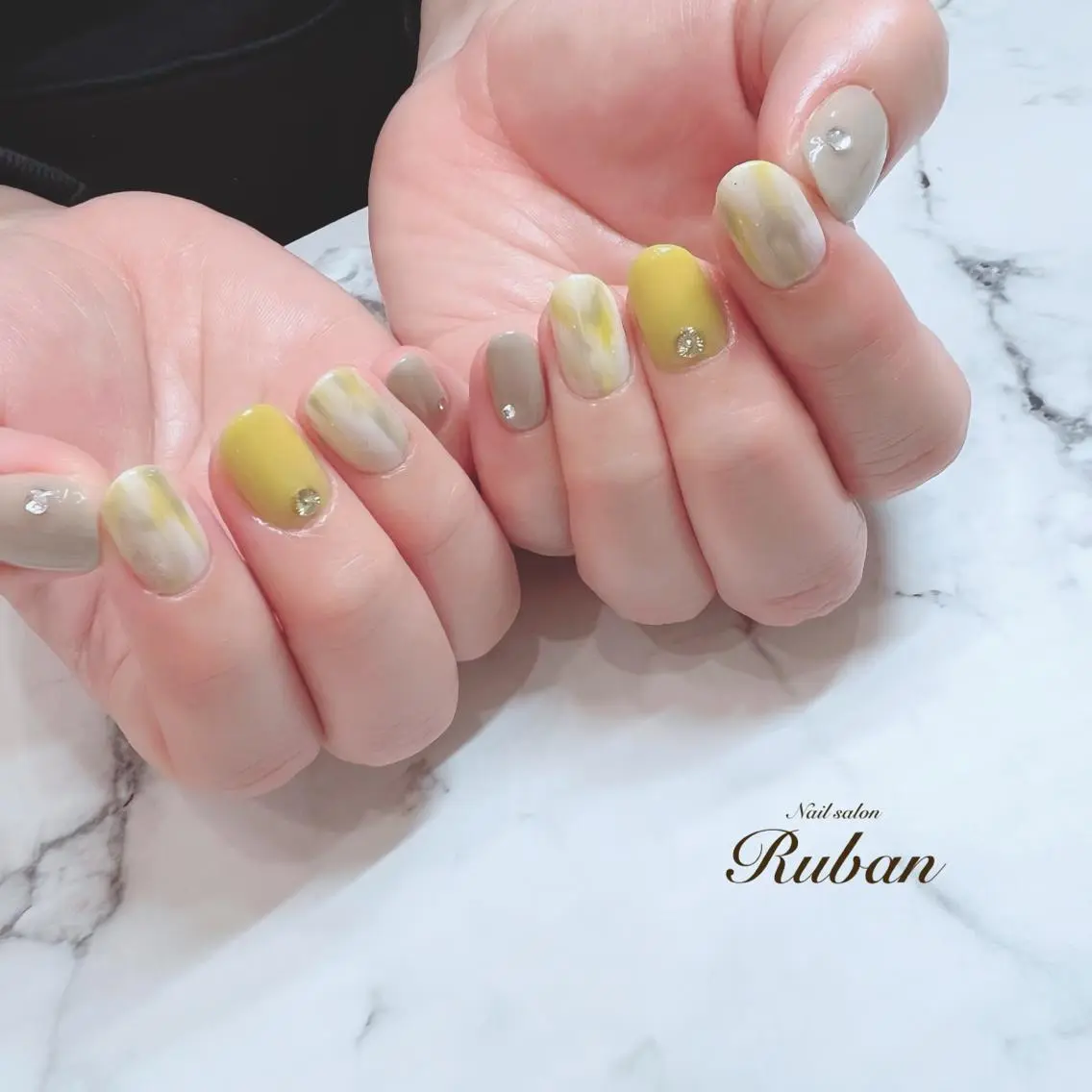 ネイル ニュアンスネイル ピスタチオネイル Nail salon Rubanのネイルデザイン