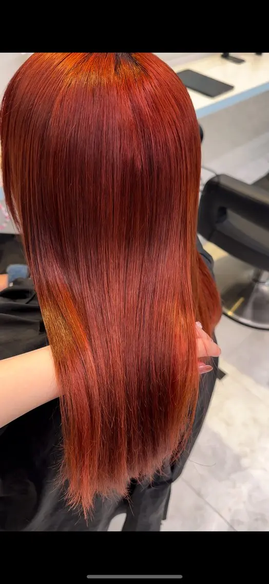 ロング カラー ヘアカラー ♥️暖色カラ ー♥️由夏のヘアスタイル