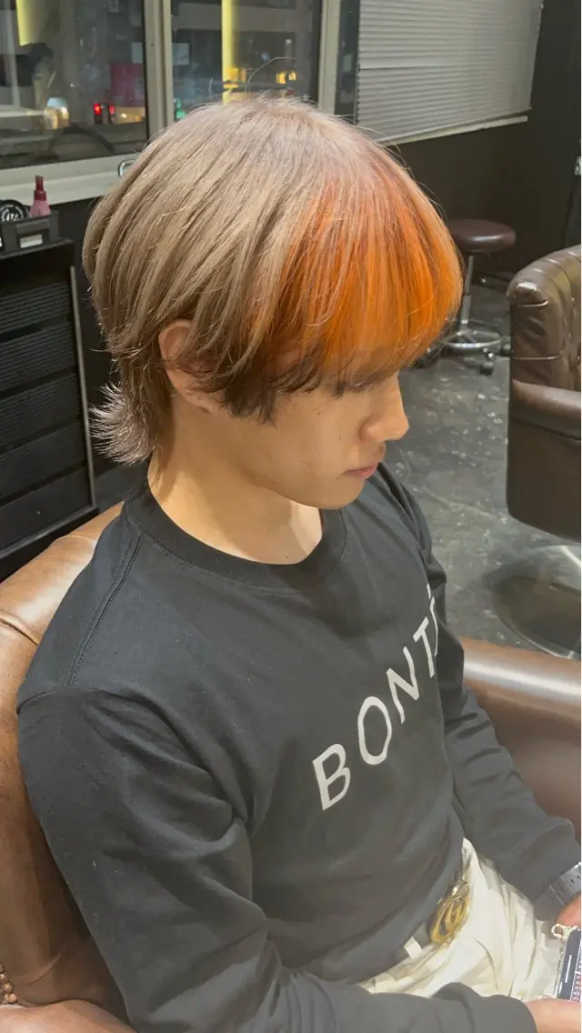 ショート カラー デザインカラー 💈メンズ職人 ルキト💈のヘアスタイル