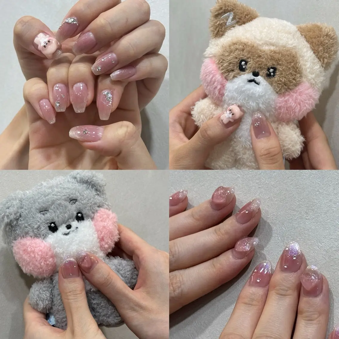 ネイル チークネイル フレンチネイル ガーリー ハート 韓国ネイル ハンドネイル 韓国ネイル/ワンホン ネイル🎀表参道3分のネイルデザイン