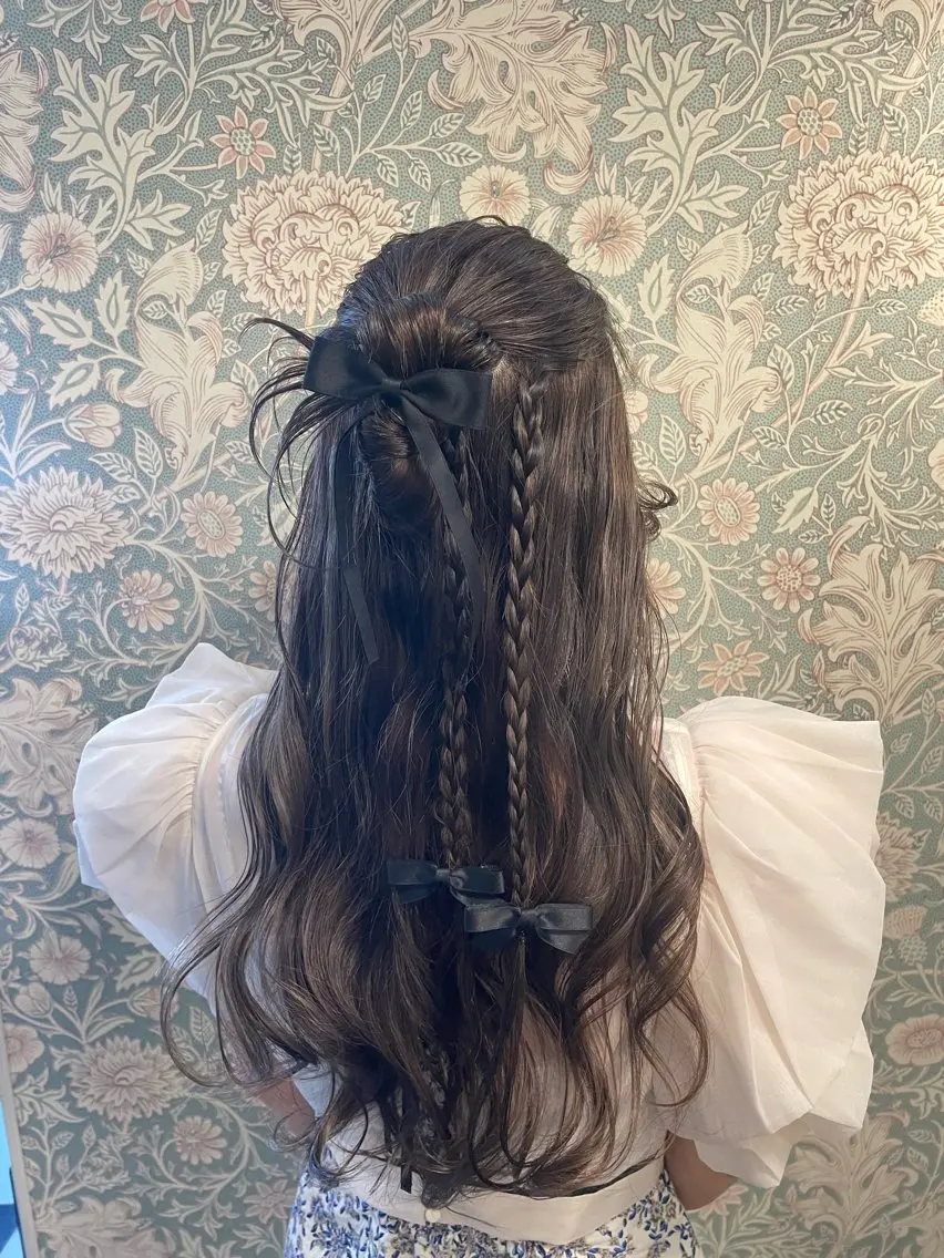 ロング 韓国風ヘア hair make echo滿木あい花のヘアスタイル