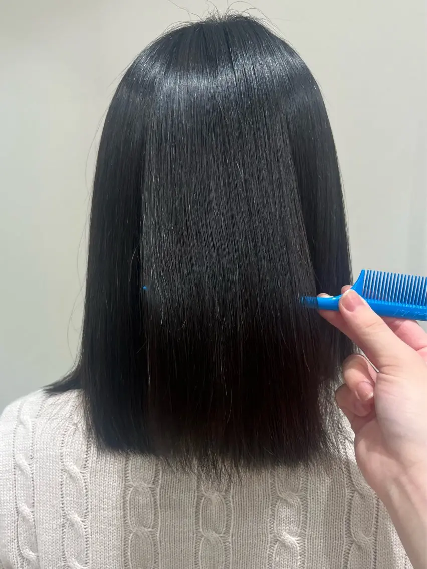 ミディアム 縮毛矯正 こちんだ ともかのヘアスタイル