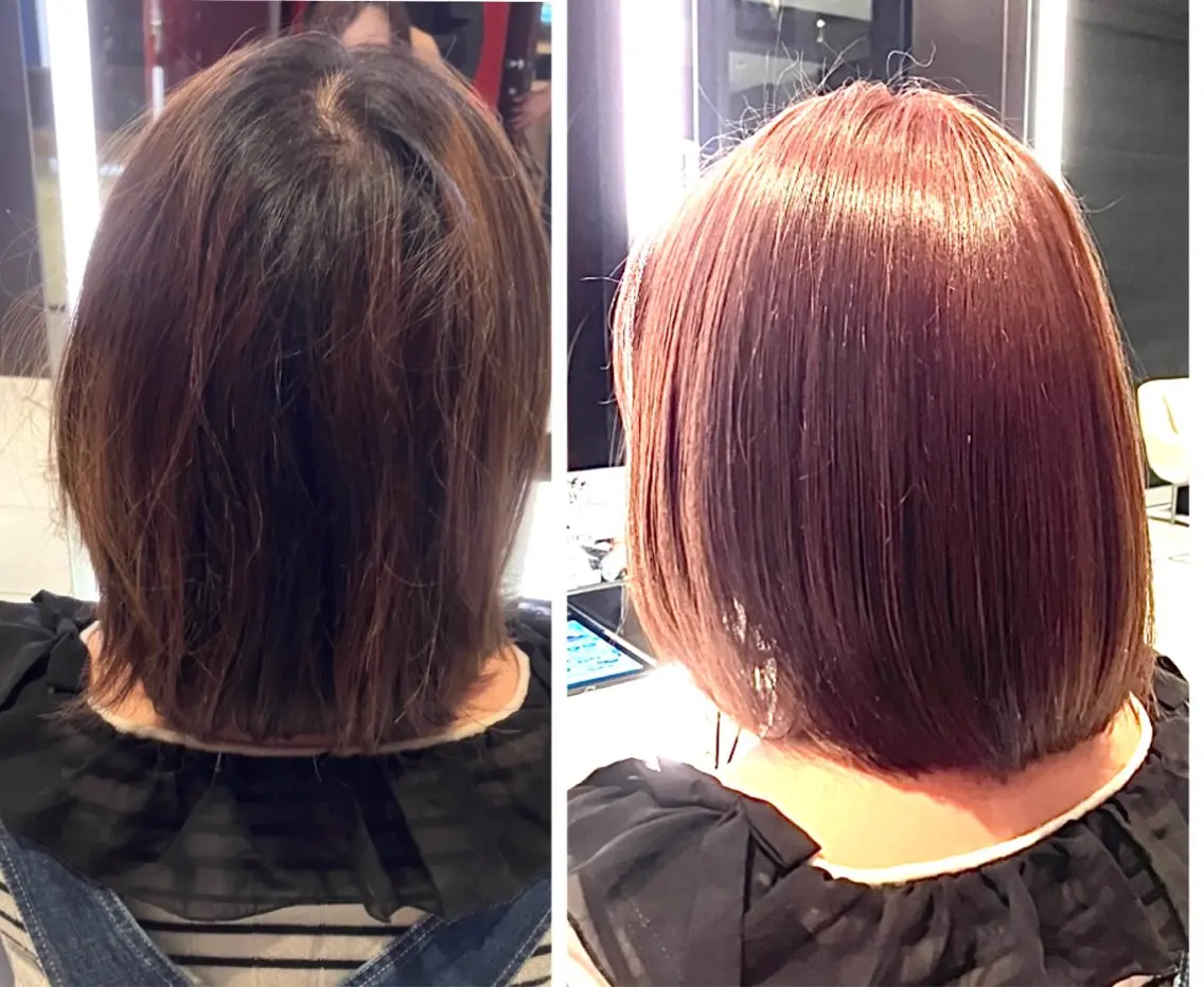 ミディアム ボブ 髪質改善 トリートメント ウルフ・ハイレイヤー 🌟ナカノ・ユウヤのヘアスタイル