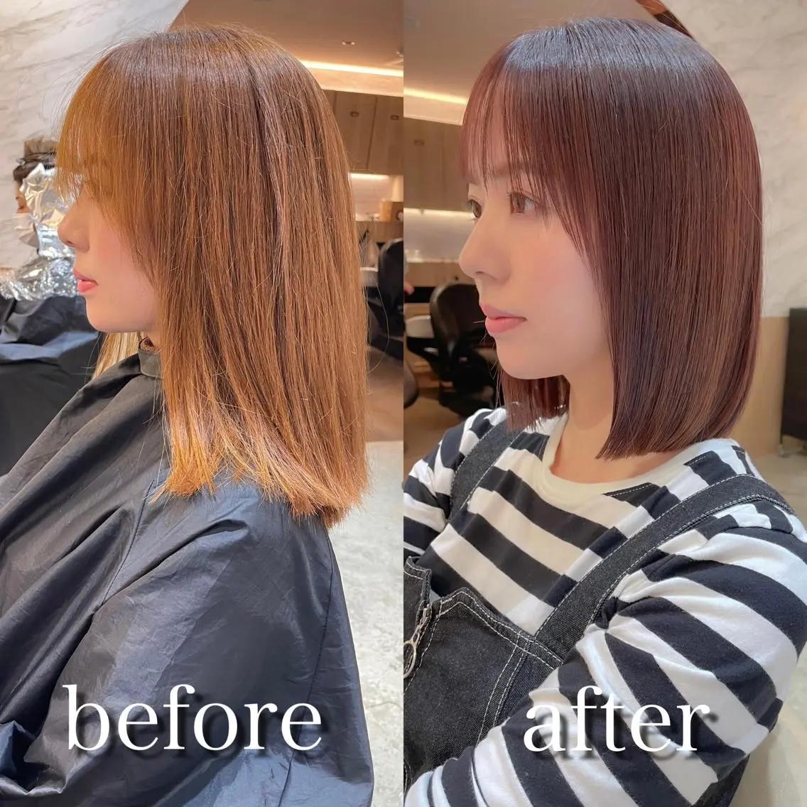ショート 切りっぱなしボブ 前下がりボブ ショートボブ ボブ 髪質改善 カット ヘアカラー 縮毛矯正 トリートメント 🌹ボブ/髪質改善 韓国ヘア🌹澤口龍成のヘアスタイル