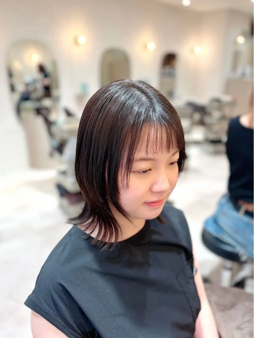 ミディアム カラー 菅原 渚のヘアスタイル