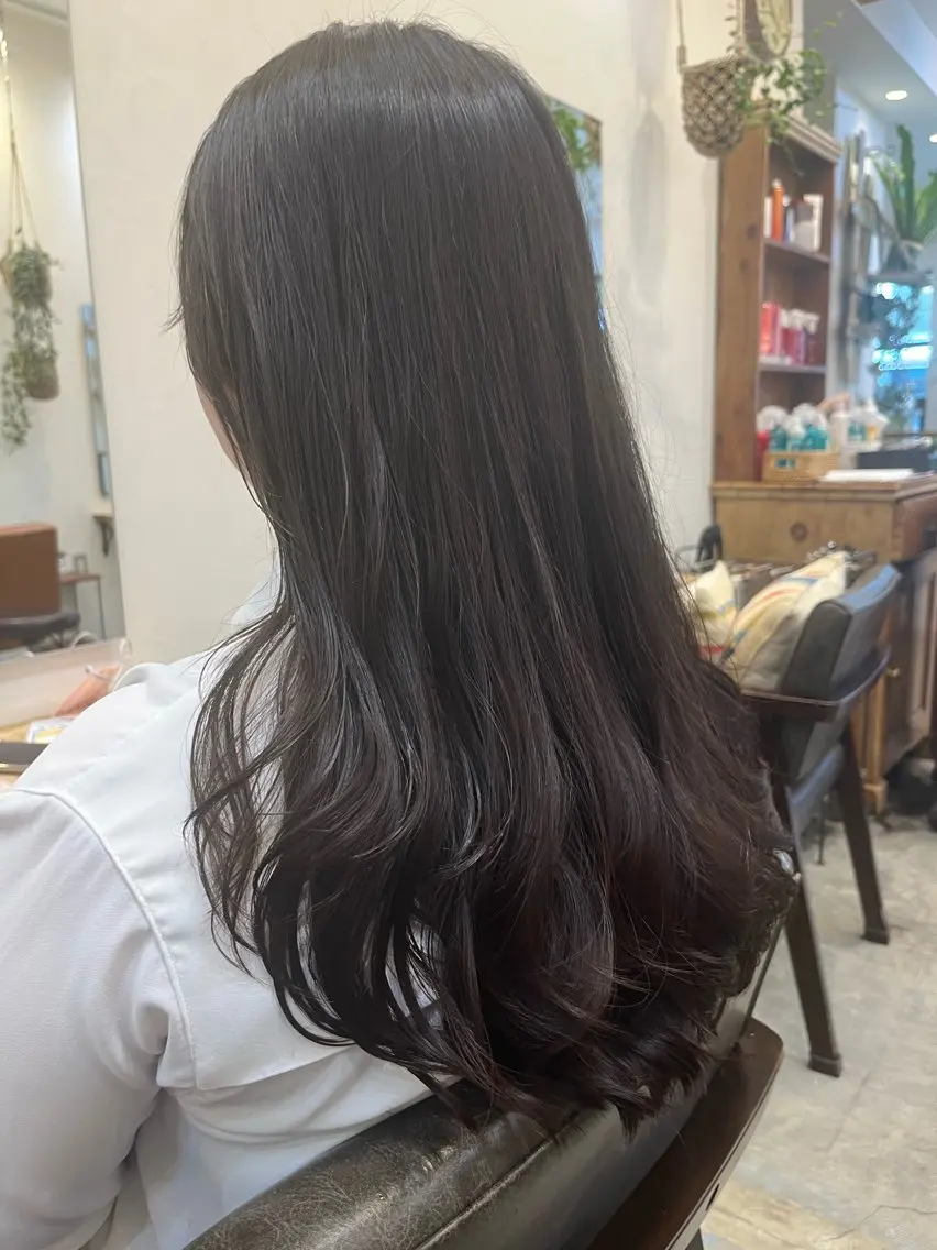 ロング パーマ 韓国風ヘア utsumi uran 吉祥寺のヘアスタイル