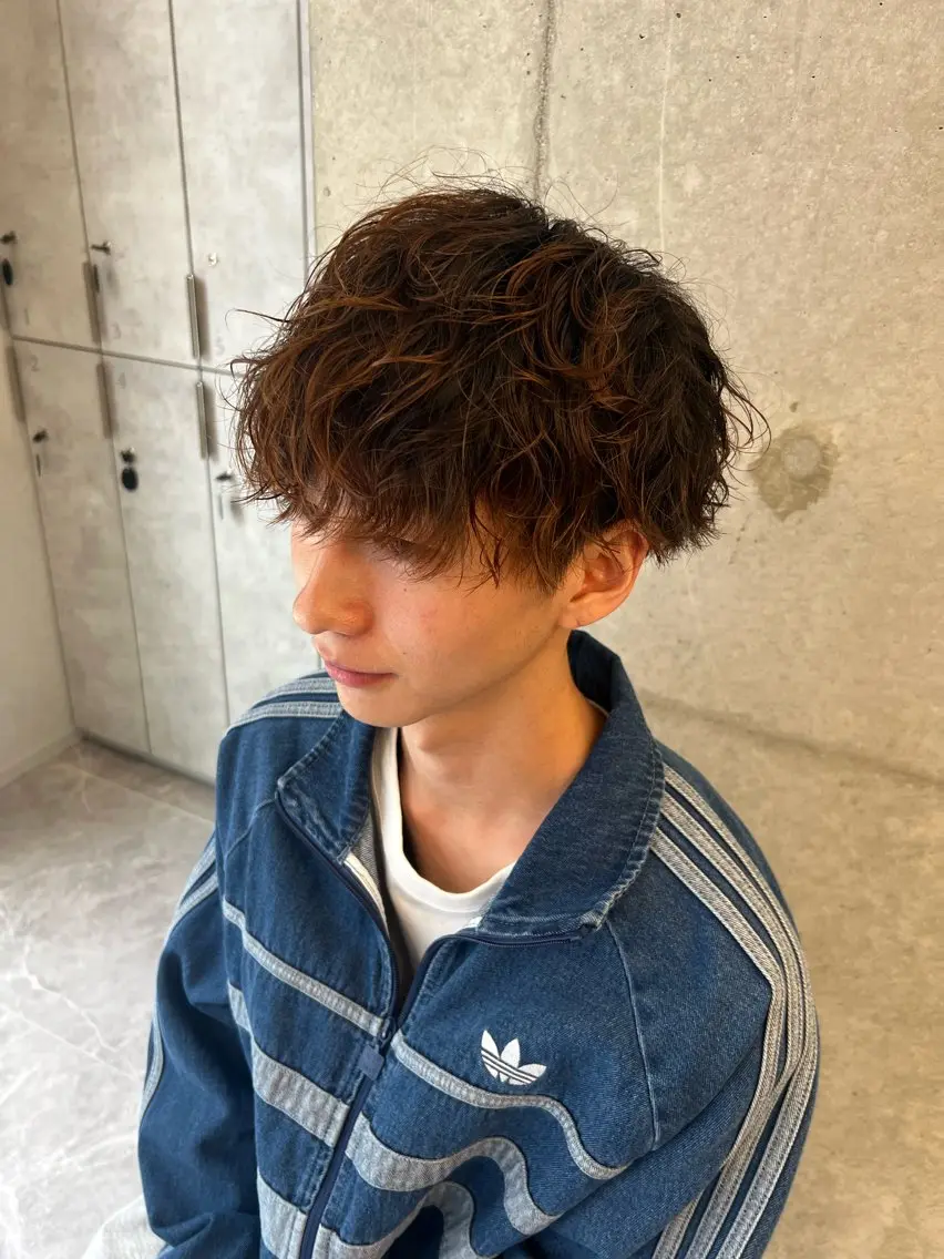 ショート パーマ メンズ メンズパーマ カット パーマ 古山 侑東 /シャドウパーマのヘアスタイル