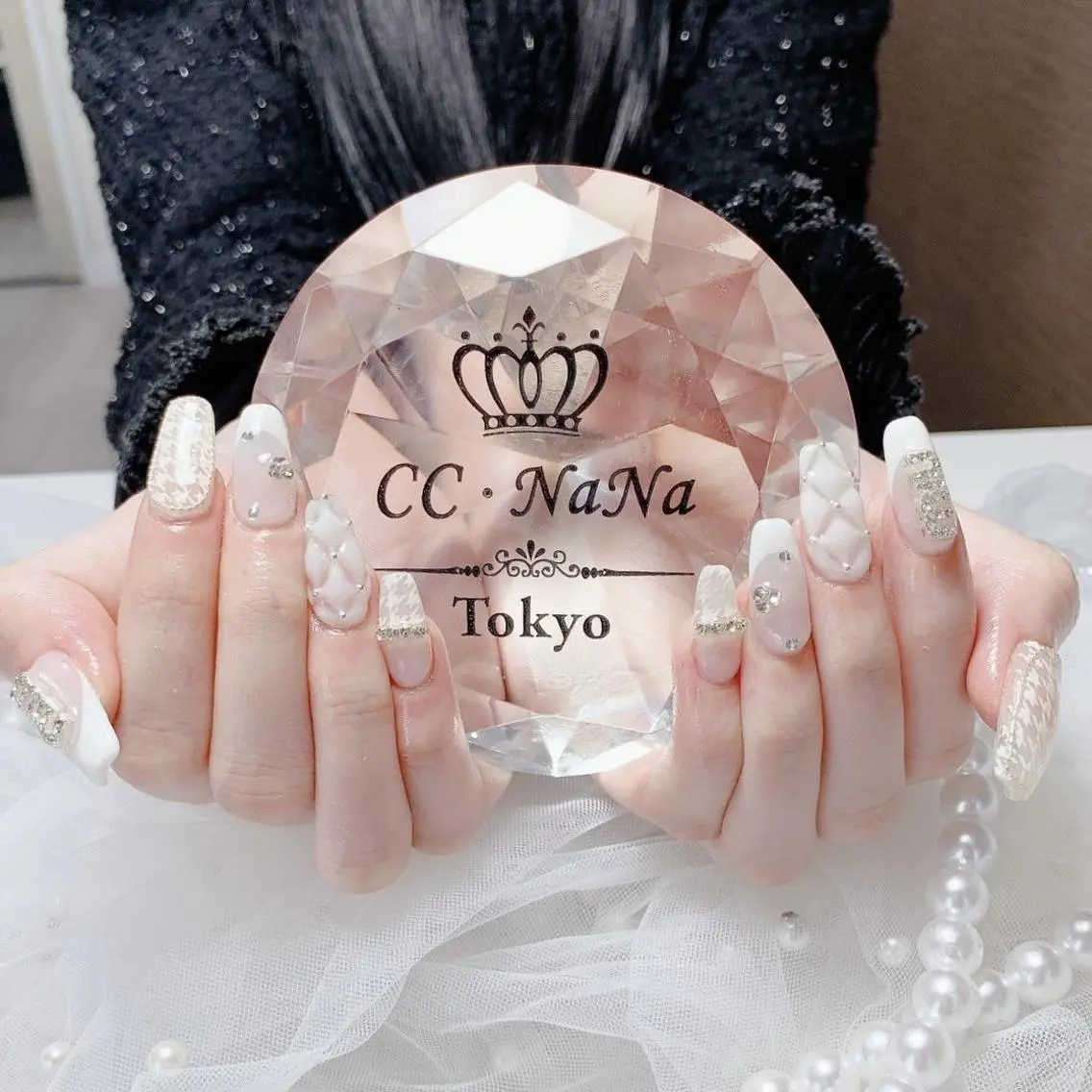 ネイル アートネイル チークネイル フラッシュネイル ハート キラキラネイル スカルプ・チップ 長さだし専門💎Yoのネイルデザイン