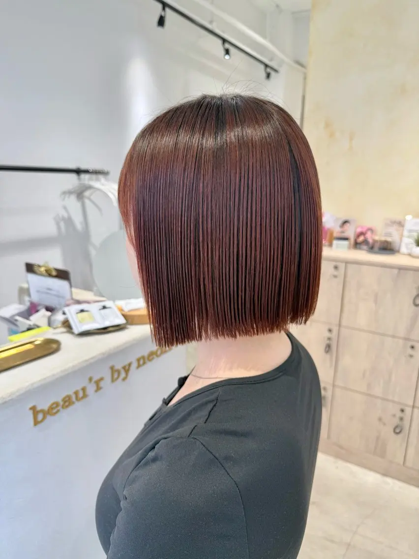 ショート カラー カット ヘアカラー トリートメント ボブ/美髪矯正 /佐藤　奈巳のヘアスタイル