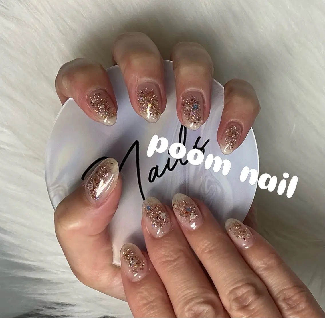 ネイル クリアネイル ワンカラーネイル ハンドネイル poom nailのネイルデザイン