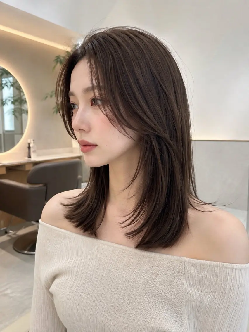 ミディアム Chura/ 艶カラーのヘアスタイル
