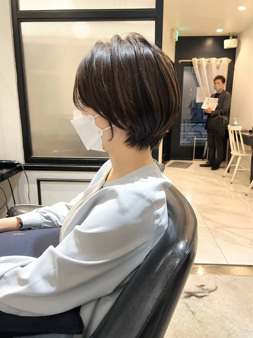 ショート ヘアアレンジ ショートボブ 丸みショート ボブ ショートヘア TR付きカット無料✨ ✨いのうえもなみのヘアスタイル