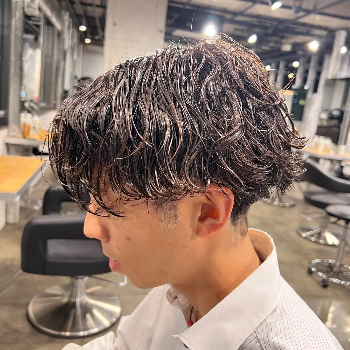 ショート カラー パーマ ヘアアレンジ メンズ キッズ アップバング センターパート メンズハイライト マッシュ メンズパーマ 🔷横浜1のパーマ 職人🔷将太郎のヘアスタイル