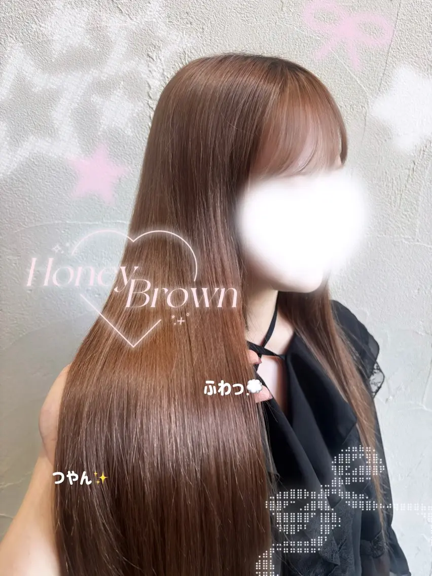 ロング カラー カット ヘアカラー トリートメント 中嶋心渚⌇透明感 カラー️🩵🎀‪のヘアスタイル