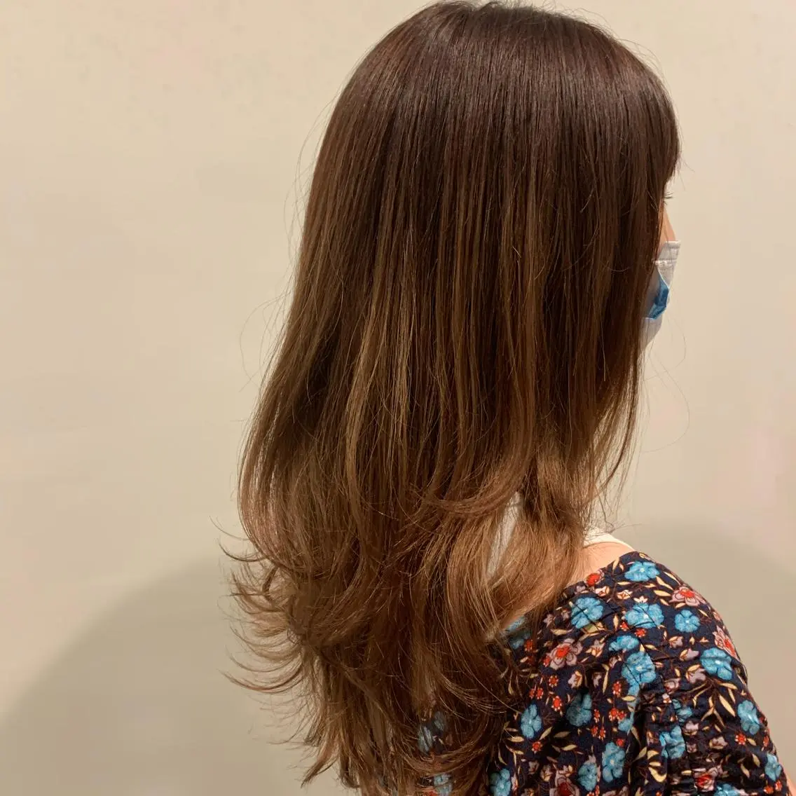 ロング カラー オレンジ mizuho .のヘアスタイル