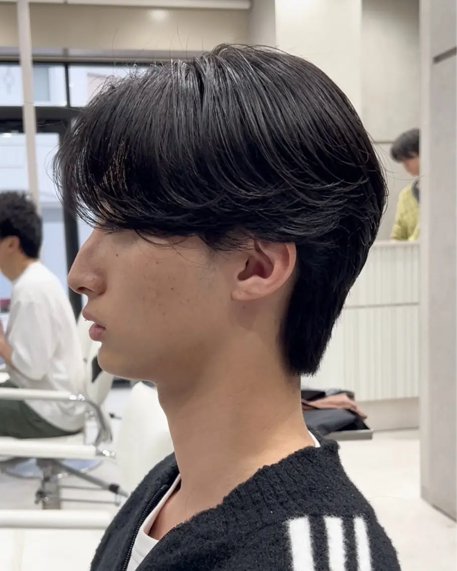 パーマ メンズ カット 縮毛矯正 毛流れ/メンズパーマ kanata/溝の口のヘアスタイル