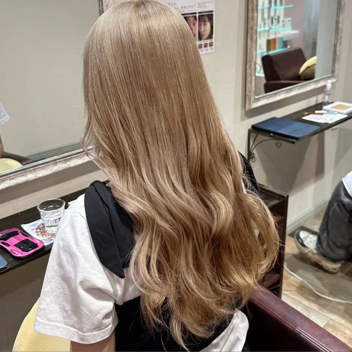 ロング カラー カット ヘアカラー トリートメント 柔らかいbeige ¦韓国¦🩰マユ🩰のヘアスタイル