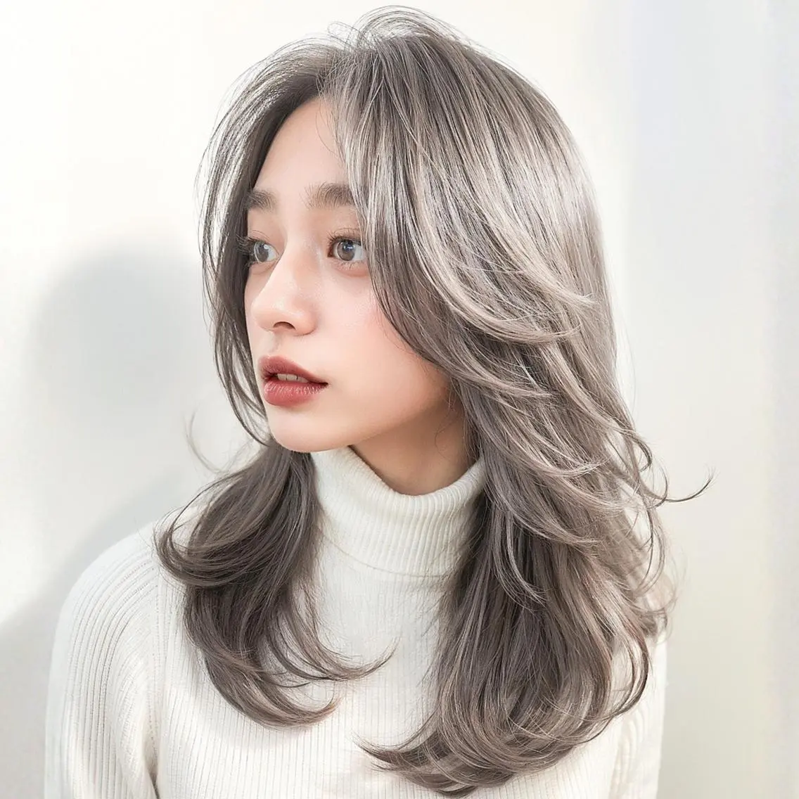 セミロング カラー SOURCE枚方🫧 透明感カラー/ケアのヘアスタイル