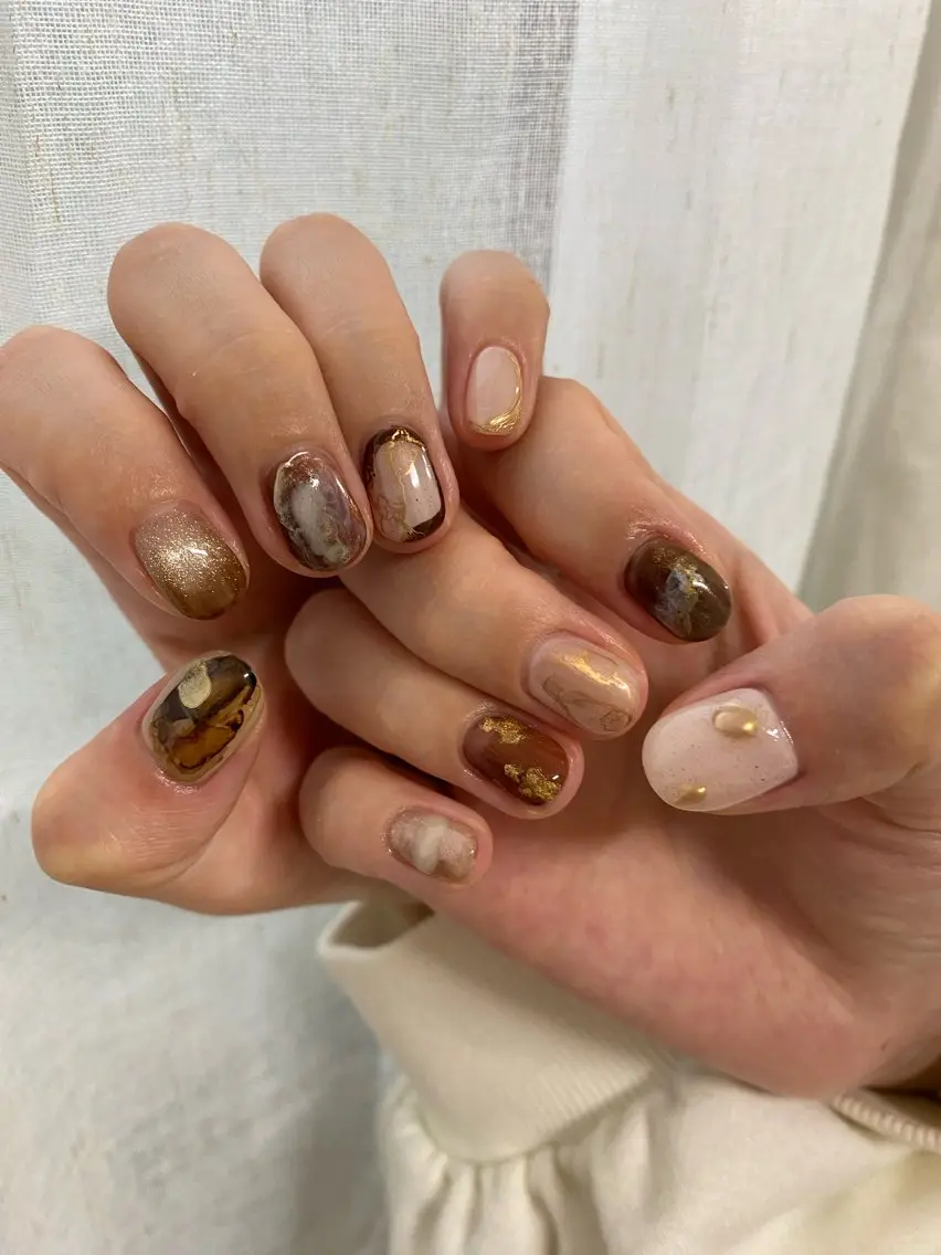 ネイル ジェルネイル マグネットネイル 持ち込み ニュアンスネイル ワンカラーネイル ハンドネイル 草加ニュアンスネイル 🌚hersのネイルデザイン