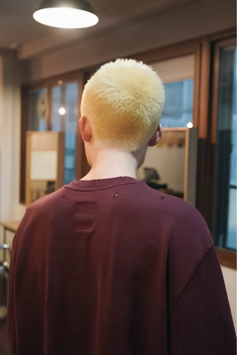 ショート カラー メンズ 千葉 慎也のヘアスタイル