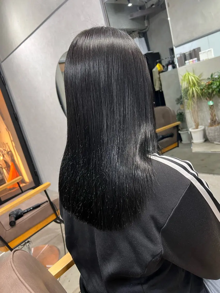 セミロング カット ヘアカラー 縮毛矯正 maya🇰🇷韓国 レイヤー/顔まわりのヘアスタイル