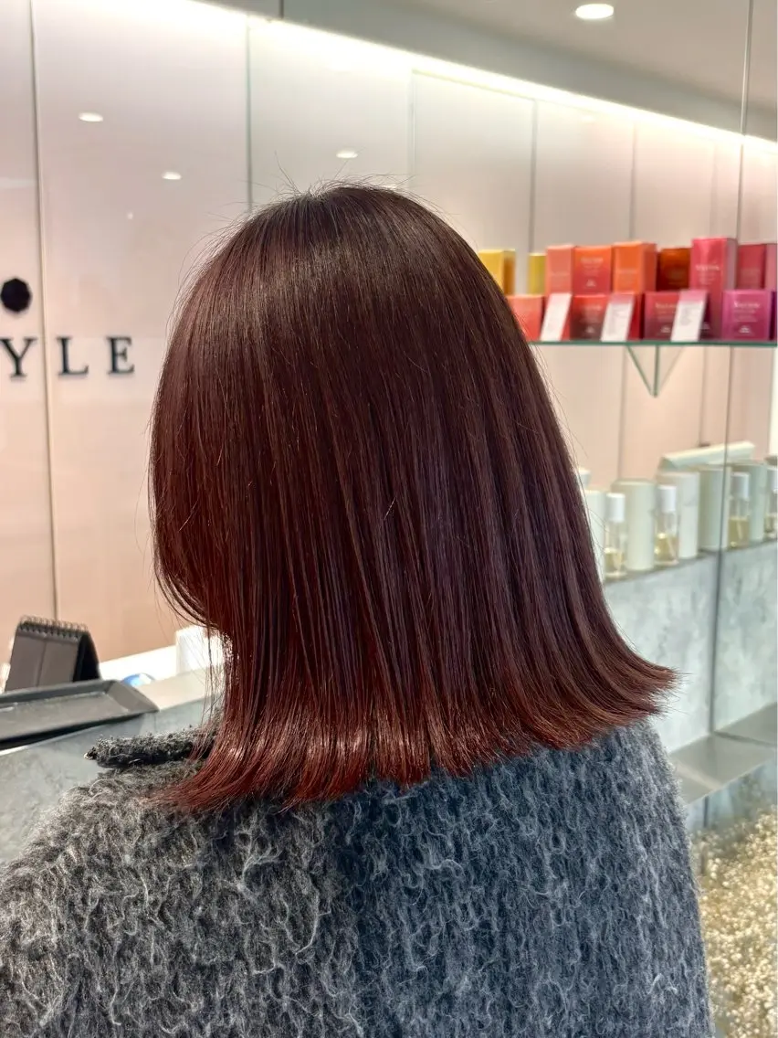カラー ブラウンカラー ピンクカラー ヘアセット 艶カラー/アレンジ 💟すなおのヘアスタイル