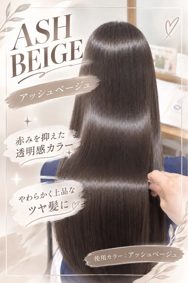 ロング カラー アッシュ ベージュカラー 透明感カラー オレンジ 🫧おおにし みか🫧のヘアスタイル